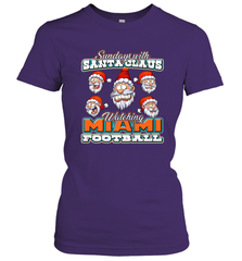 NFL Miami Christmas Funny Santa Claus Watching Football Women's T-Shirt Women's T-Shirt - jonhlittlestore88