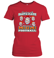 NFL Miami Christmas Funny Santa Claus Watching Football Women's T-Shirt Women's T-Shirt - jonhlittlestore88