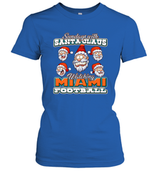 NFL Miami Christmas Funny Santa Claus Watching Football Women's T-Shirt Women's T-Shirt - jonhlittlestore88