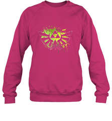 Legend Of Zelda Triforce Logo Paint Splatter Crewneck Sweatshirt Crewneck Sweatshirt - jonhlittlestore88