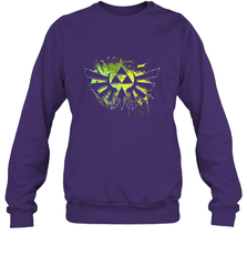 Legend Of Zelda Triforce Logo Paint Splatter Crewneck Sweatshirt Crewneck Sweatshirt - jonhlittlestore88