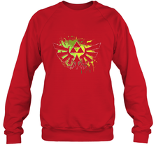 Legend Of Zelda Triforce Logo Paint Splatter Crewneck Sweatshirt Crewneck Sweatshirt - jonhlittlestore88