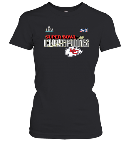 Youth Kansas City Chiefs NFL Pro Line by Fanatics Super Bowl LIV Champions Trophy Women's T-Shirt Women's T-Shirt / Black / S Women's T-Shirt - jonhlittlestore88