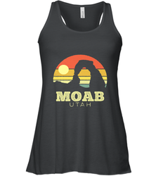 Moab Utah Vintage Sunset Arches Adventure Outdoors Women's Racerback Tank