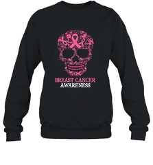 Tattoo Skull Halloween Breast Cancer Awareness Crewneck Sweatshirt Crewneck Sweatshirt - jonhlittlestore88