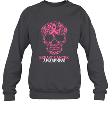 Tattoo Skull Halloween Breast Cancer Awareness Crewneck Sweatshirt Crewneck Sweatshirt - jonhlittlestore88