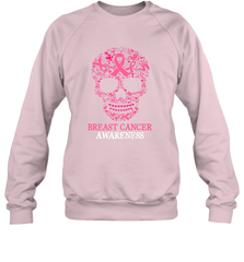 Tattoo Skull Halloween Breast Cancer Awareness Crewneck Sweatshirt Crewneck Sweatshirt - jonhlittlestore88