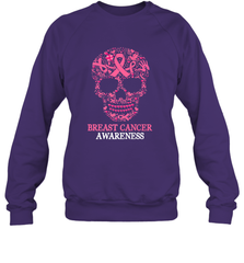 Tattoo Skull Halloween Breast Cancer Awareness Crewneck Sweatshirt Crewneck Sweatshirt - jonhlittlestore88