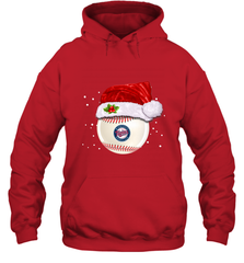 Minnesota Twins Logo Baseball Ball Christmas Santa Hat Xmas Sport Funny Snow Hooded Sweatshirt Hooded Sweatshirt - jonhlittlestore88