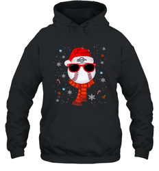 Milwaukee Brewers Logo Christmas Baseball Player Glasses Santa Hat Pajama Gift Hooded Sweatshirt