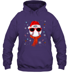 Milwaukee Brewers Logo Christmas Baseball Player Glasses Santa Hat Pajama Gift Hooded Sweatshirt Hooded Sweatshirt - jonhlittlestore88