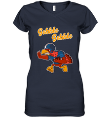 Turkey Football Shirt Funny Thanksgiving Turkey Gobble Gift Women's V-Neck T-Shirt Women's V-Neck T-Shirt - jonhlittlestore88