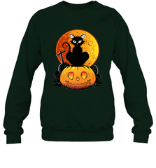 Happy Halloween Spooky Pumpkins Black Cat For Women Crewneck Sweatshirt Crewneck Sweatshirt - jonhlittlestore88