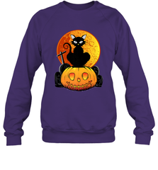 Happy Halloween Spooky Pumpkins Black Cat For Women Crewneck Sweatshirt Crewneck Sweatshirt - jonhlittlestore88