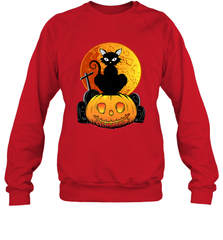 Happy Halloween Spooky Pumpkins Black Cat For Women Crewneck Sweatshirt Crewneck Sweatshirt - jonhlittlestore88
