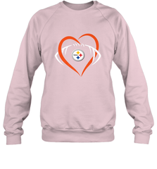 NFL Pittsburgh Steelers Heart Love Football Crewneck Sweatshirt Crewneck Sweatshirt - jonhlittlestore88