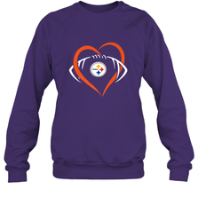 NFL Pittsburgh Steelers Heart Love Football Crewneck Sweatshirt Crewneck Sweatshirt - jonhlittlestore88
