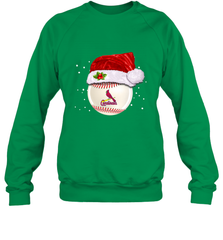 St. Louis Cardinals Logo Baseball Ball Christmas Santa Hat Xmas Sport Funny Snow Crewneck Sweatshirt Crewneck Sweatshirt - jonhlittlestore88