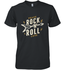 Peace Rock and Roll Love Music Guitar Retro Hippie Men's Premium T-Shirt Men's Premium T-Shirt - jonhlittlestore88