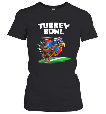 Cool Turkey Bowl _ Funny Thanksgiving Football Player Gift Women's T-Shirt Women's T-Shirt / Black / S Women's T-Shirt - jonhlittlestore88
