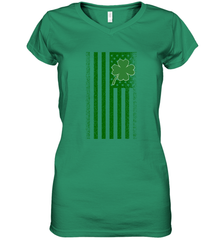 Lucky St. Patrick's Day Irish American Flag T Shirt Women's V-Neck T-Shirt Women's V-Neck T-Shirt - jonhlittlestore88