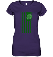 Lucky St. Patrick's Day Irish American Flag T Shirt Women's V-Neck T-Shirt Women's V-Neck T-Shirt - jonhlittlestore88