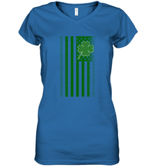 Lucky St. Patrick's Day Irish American Flag T Shirt Women's V-Neck T-Shirt Women's V-Neck T-Shirt - jonhlittlestore88