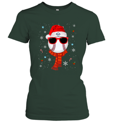 Tampa Bay Rays LogoChristmas Baseball Player Glasses Santa Hat Pajama Gift Women's T-Shirt Women's T-Shirt - jonhlittlestore88