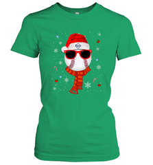 Tampa Bay Rays LogoChristmas Baseball Player Glasses Santa Hat Pajama Gift Women's T-Shirt Women's T-Shirt - jonhlittlestore88
