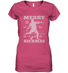 NFL Football SportsTeam Kicker Kickmas Funny Ugly Christmas Xmas Women's V-Neck T-Shirt Women's V-Neck T-Shirt - jonhlittlestore88