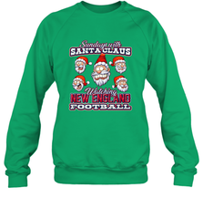 New England Christmas Funny Santa Claus Watching Football Crewneck Sweatshirt Crewneck Sweatshirt - jonhlittlestore88