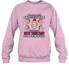 New England Christmas Funny Santa Claus Watching Football Crewneck Sweatshirt Crewneck Sweatshirt - jonhlittlestore88