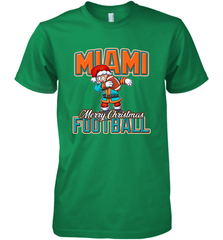 NFL Miami Christmas Dabbing Santa Playing Miami Football Men's Premium T-Shirt Men's Premium T-Shirt - jonhlittlestore88