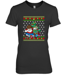 NFL Ugly Christmas Dabbing Santa Football Gift Women's Premium T-Shirt Women's Premium T-Shirt - jonhlittlestore88