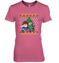 NFL Ugly Christmas Dabbing Santa Football Gift Women's Premium T-Shirt Women's Premium T-Shirt - jonhlittlestore88