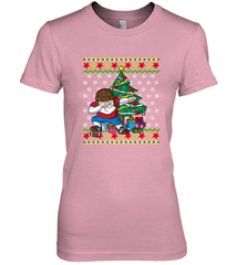 NFL Ugly Christmas Dabbing Santa Football Gift Women's Premium T-Shirt Women's Premium T-Shirt - jonhlittlestore88