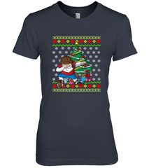 NFL Ugly Christmas Dabbing Santa Football Gift Women's Premium T-Shirt Women's Premium T-Shirt - jonhlittlestore88