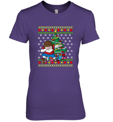 NFL Ugly Christmas Dabbing Santa Football Gift Women's Premium T-Shirt Women's Premium T-Shirt - jonhlittlestore88