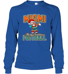 NFL Miami Christmas Dabbing Santa Playing Miami Football Long Sleeve T-Shirt Long Sleeve T-Shirt - jonhlittlestore88