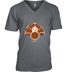 Funny Football Turkey Fall Thanksgiving Football Men's V-Neck Men's V-Neck - jonhlittlestore88