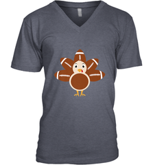 Funny Football Turkey Fall Thanksgiving Football Men's V-Neck Men's V-Neck - jonhlittlestore88