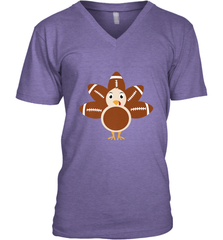 Funny Football Turkey Fall Thanksgiving Football Men's V-Neck Men's V-Neck - jonhlittlestore88