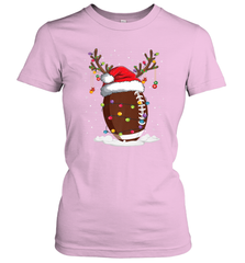 NFL Christmas Football Reindeer Funny Santa Hat Xmas Kids Gift Women's T-Shirt Women's T-Shirt - jonhlittlestore88