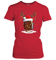 NFL Christmas Football Reindeer Funny Santa Hat Xmas Kids Gift Women's T-Shirt Women's T-Shirt - jonhlittlestore88