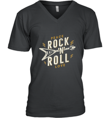 Peace Rock and Roll Love Music Guitar Retro Hippie Men's V-Neck Men's V-Neck - jonhlittlestore88
