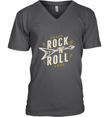 Peace Rock and Roll Love Music Guitar Retro Hippie Men's V-Neck Men's V-Neck - jonhlittlestore88