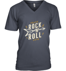 Peace Rock and Roll Love Music Guitar Retro Hippie Men's V-Neck Men's V-Neck - jonhlittlestore88