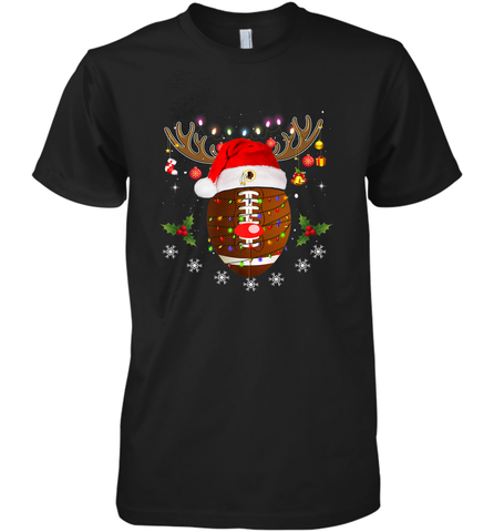 NFL Washington Redskins Football Reindeer Antlers Christmas Funny Gift Men's Premium T-Shirt Men's Premium T-Shirt / Black / XS Men's Premium T-Shirt - jonhlittlestore88