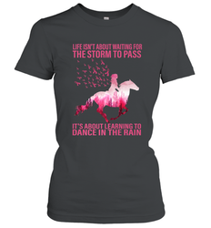 Life Is Not About Waiting Breast Cancer Hippie Peace Horse Women's T-Shirt
