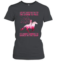 Life Is Not About Waiting Breast Cancer Hippie Peace Horse Women's T-Shirt Women's T-Shirt - jonhlittlestore88